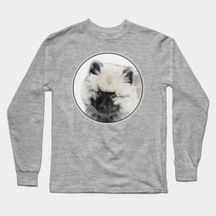 Keeshond Puppy (Drawing) Long Sleeve T-Shirt